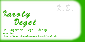 karoly degel business card